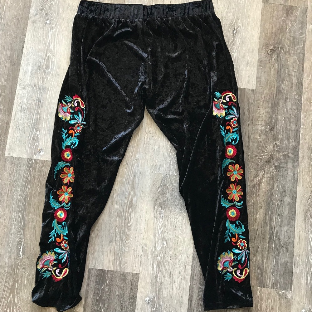 Fashion U Black Velvet Pants
